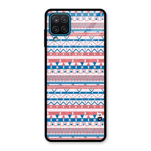 Seamless Ethnic Pattern Glass Back Case for Galaxy A12