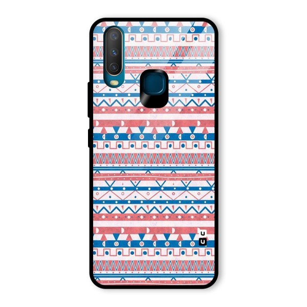 Seamless Ethnic Pattern Glass Back Case for Vivo Y12