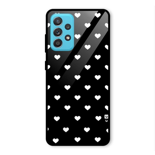 Seamless Hearts Pattern Glass Back Case for Galaxy A52