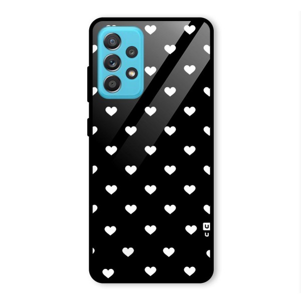 Seamless Hearts Pattern Glass Back Case for Galaxy A52s 5G