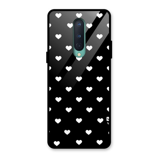 Seamless Hearts Pattern Glass Back Case for OnePlus 8