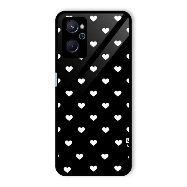 Seamless Hearts Pattern Glass Back Case for Realme 9i