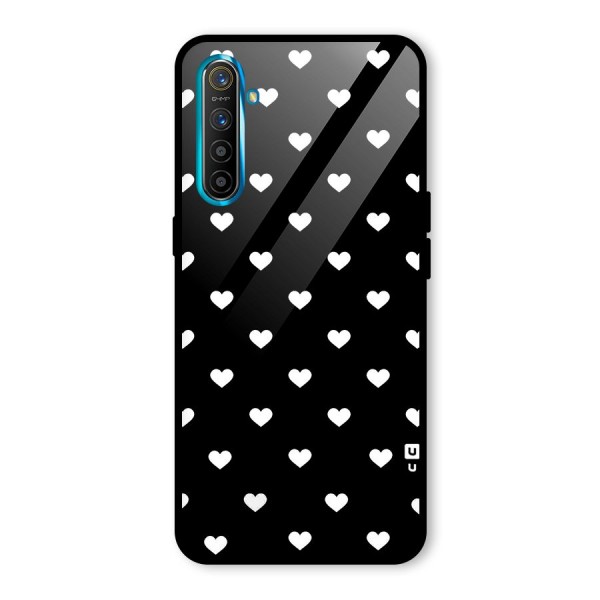 Seamless Hearts Pattern Glass Back Case for Realme XT