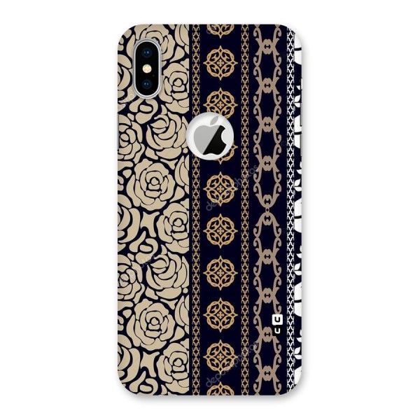 Seamless Pattern Back Case for iPhone XS Logo Cut