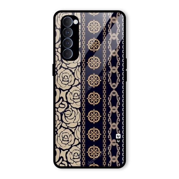 Seamless Pattern Glass Back Case for Oppo Reno4 Pro