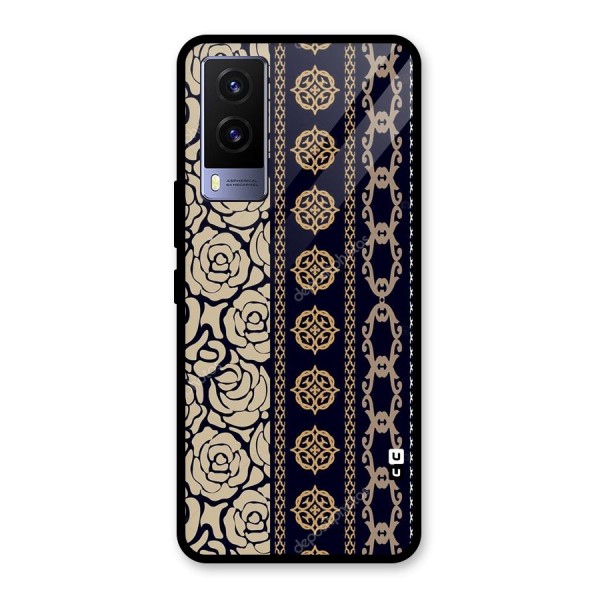 Seamless Pattern Glass Back Case for Vivo V21e 5G