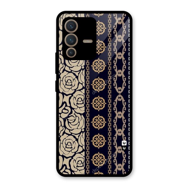 Seamless Pattern Glass Back Case for Vivo V23 5G