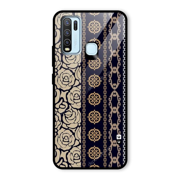 Seamless Pattern Glass Back Case for Vivo Y30