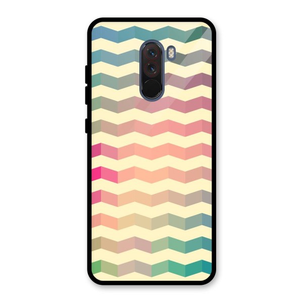 Seamless ZigZag Design Glass Back Case for Poco F1