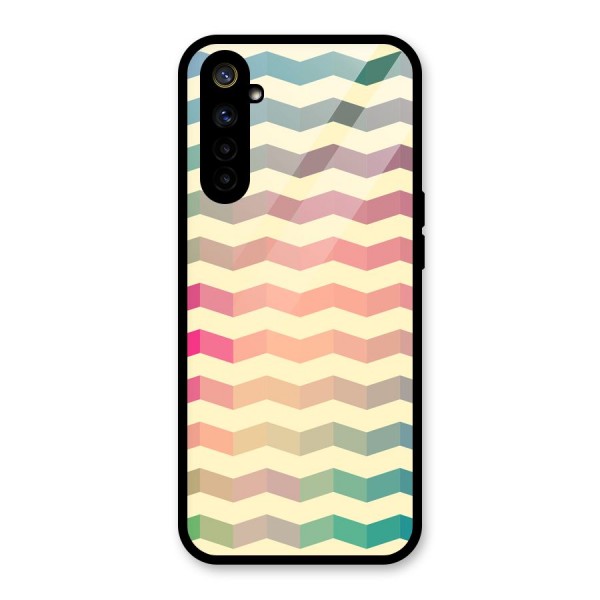 Seamless ZigZag Design Glass Back Case for Realme 6