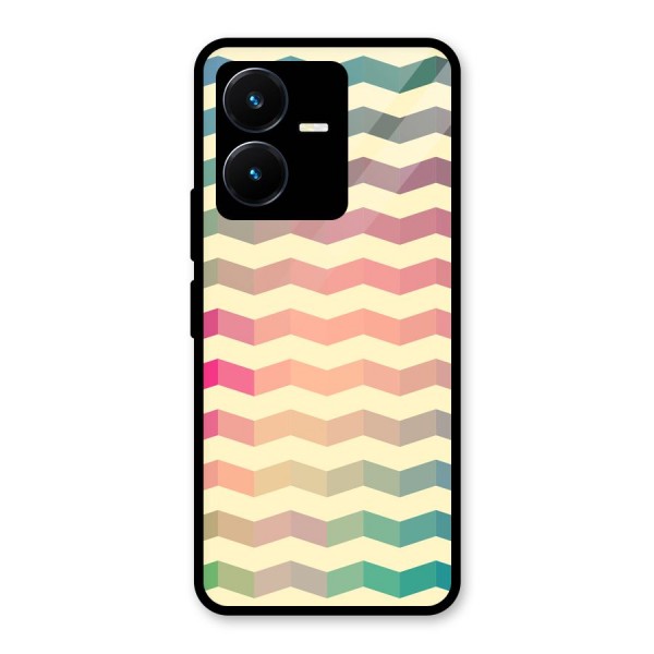 Seamless ZigZag Design Glass Back Case for Vivo Y22