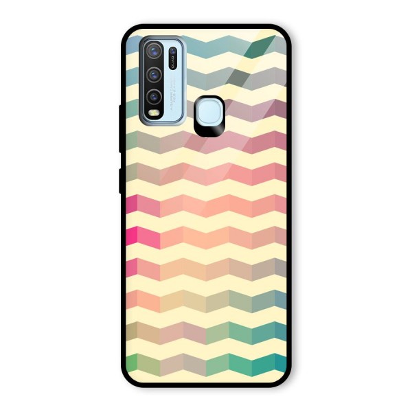 Seamless ZigZag Design Glass Back Case for Vivo Y50