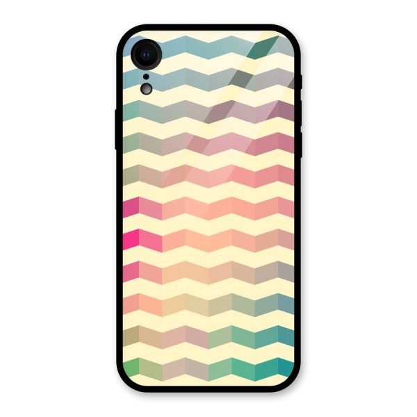 Seamless ZigZag Design Glass Back Case for XR