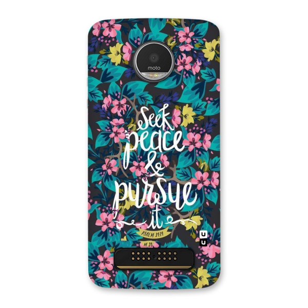 Seek Peace Back Case for Moto Z Play