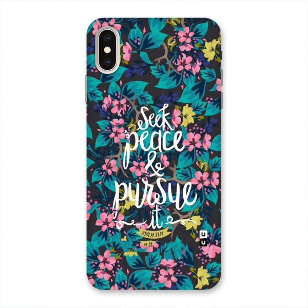 Seek Peace Back Case for iPhone XS Max