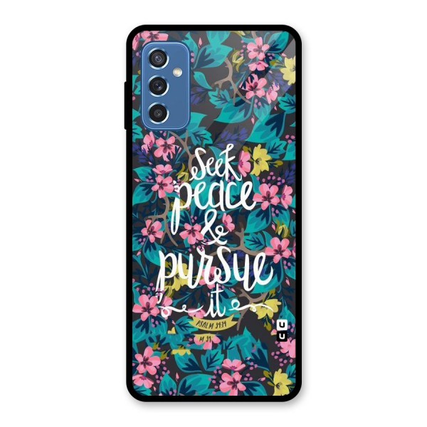 Seek Peace Glass Back Case for Galaxy M52 5G