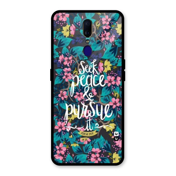 Seek Peace Glass Back Case for Oppo F11