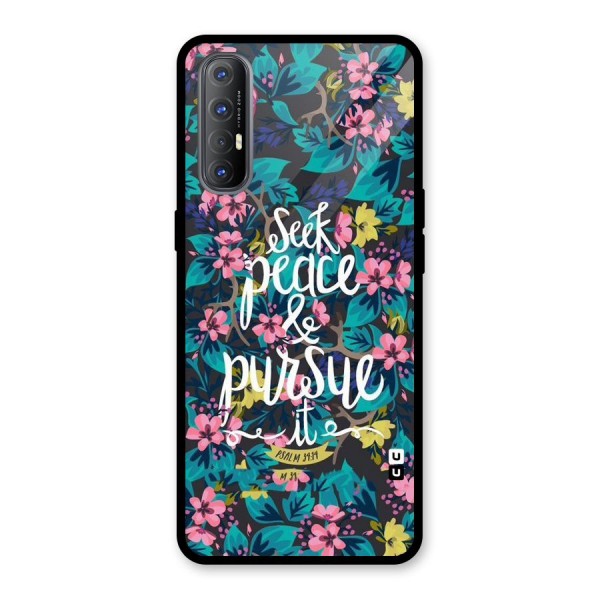 Seek Peace Glass Back Case for Oppo Reno3 Pro