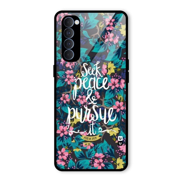 Seek Peace Glass Back Case for Oppo Reno4 Pro