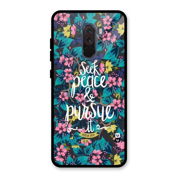 Seek Peace Glass Back Case for Poco F1