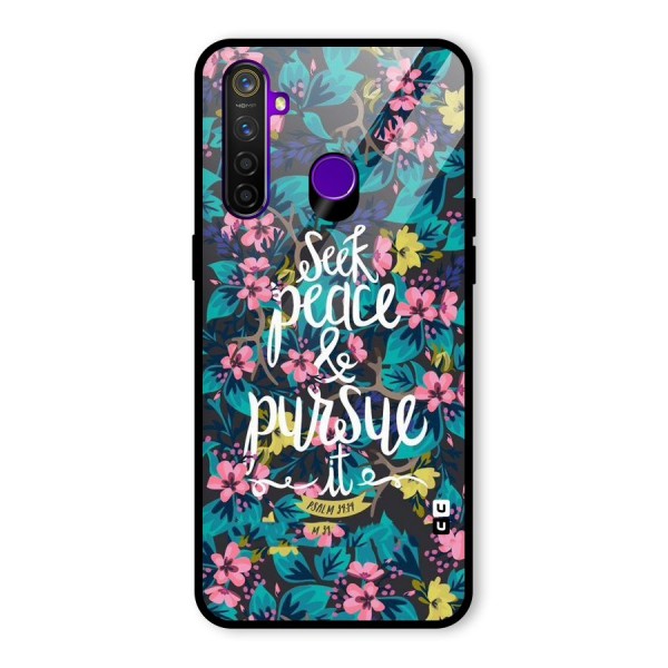 Seek Peace Glass Back Case for Realme 5 Pro