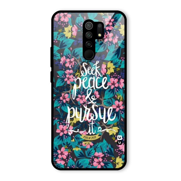 Seek Peace Glass Back Case for Redmi 9 Prime