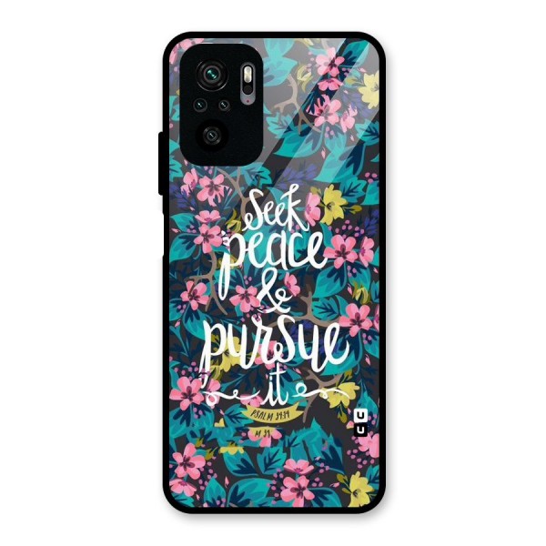 Seek Peace Glass Back Case for Redmi Note 10