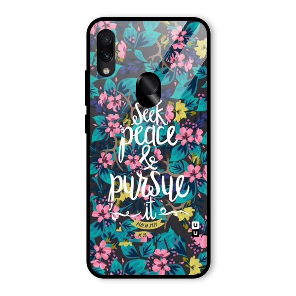 Seek Peace Glass Back Case for Redmi Note 7