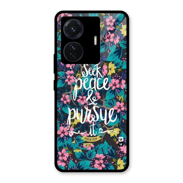 Seek Peace Glass Back Case for Vivo T1 Pro