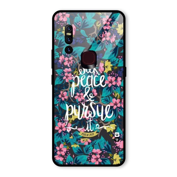 Seek Peace Glass Back Case for Vivo V15