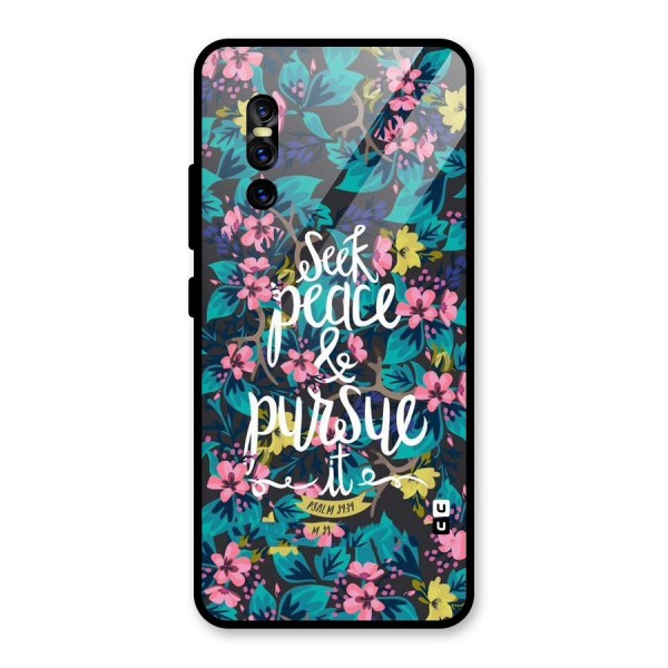 Seek Peace Glass Back Case for Vivo V15 Pro