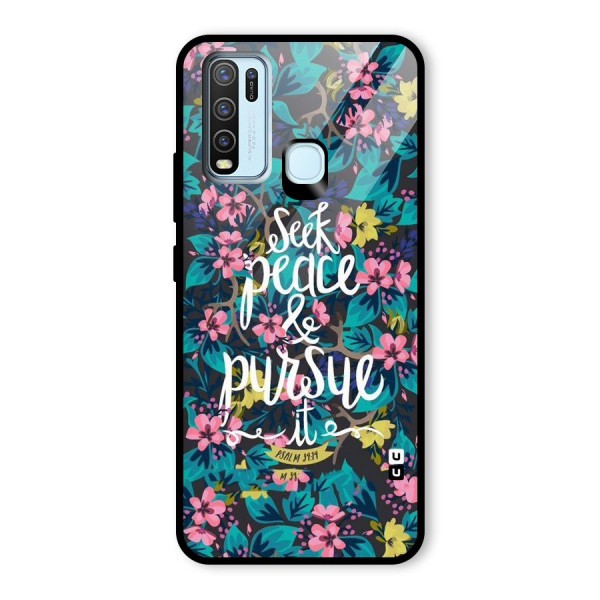 Seek Peace Glass Back Case for Vivo Y50