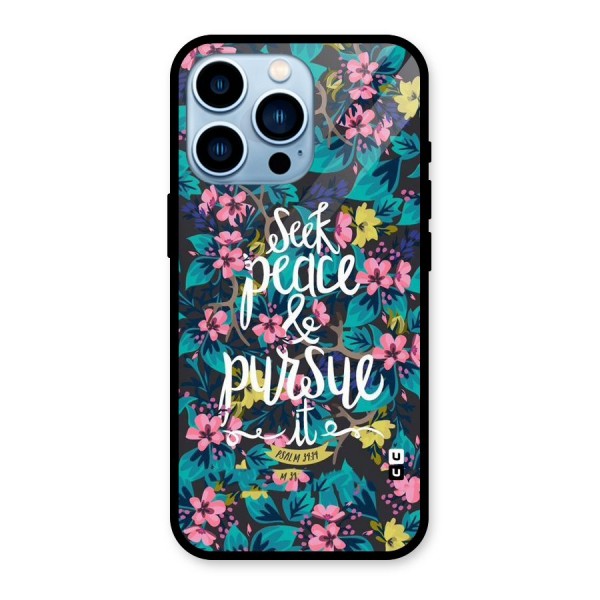 Seek Peace Glass Back Case for iPhone 13 Pro