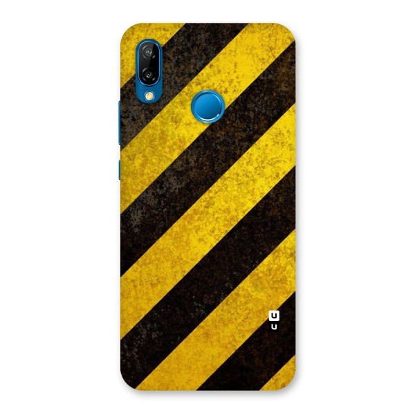 Shaded Yellow Stripes Back Case for Huawei P20 Lite