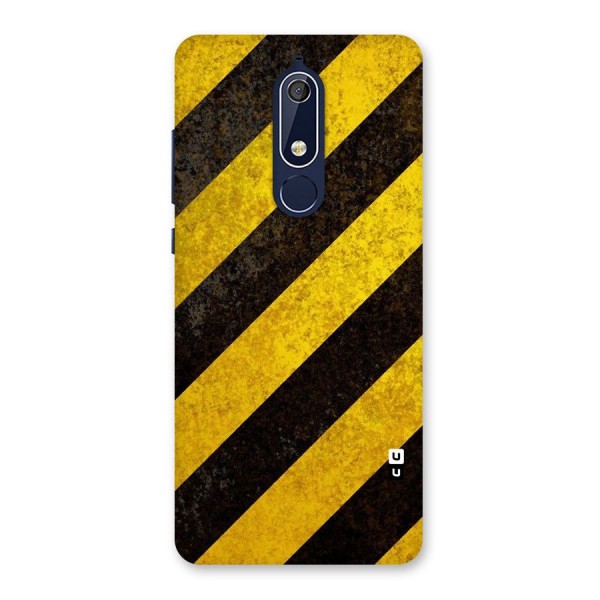 Shaded Yellow Stripes Back Case for Nokia 5.1