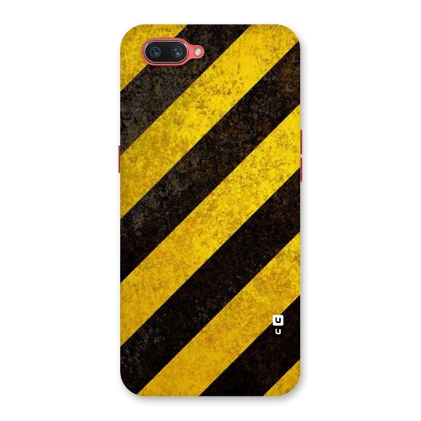 Shaded Yellow Stripes Back Case for Oppo A3s