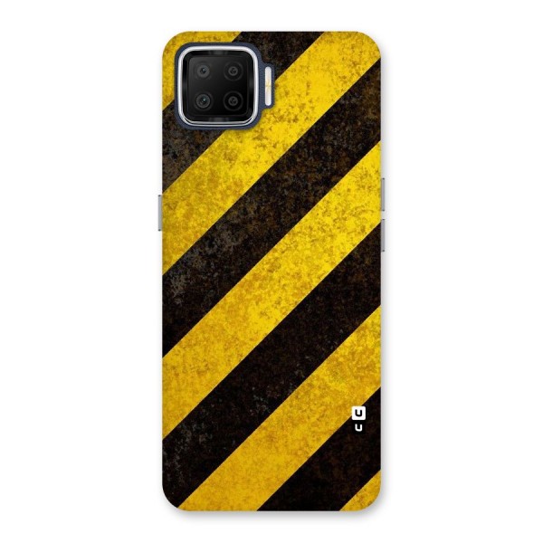 Shaded Yellow Stripes Back Case for Oppo F17