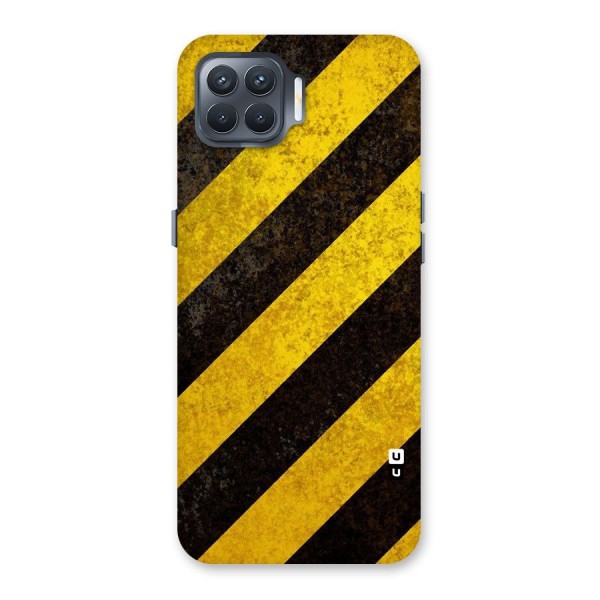 Shaded Yellow Stripes Back Case for Oppo F17 Pro