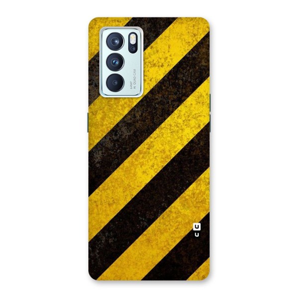 Shaded Yellow Stripes Back Case for Oppo Reno6 Pro 5G