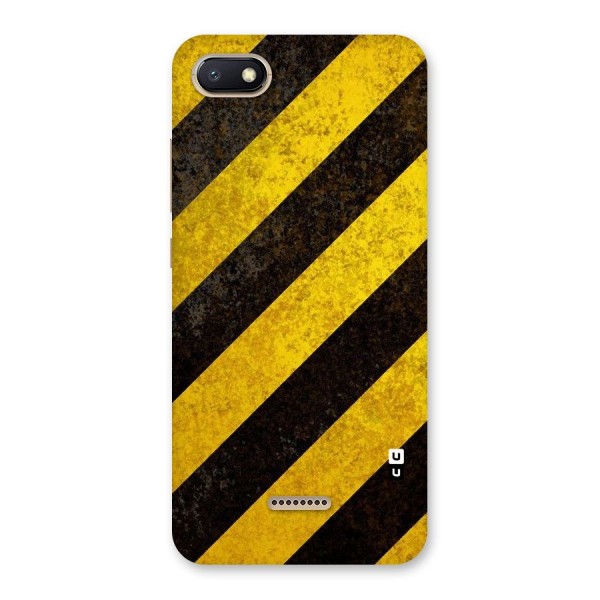 Shaded Yellow Stripes Back Case for Redmi 6A