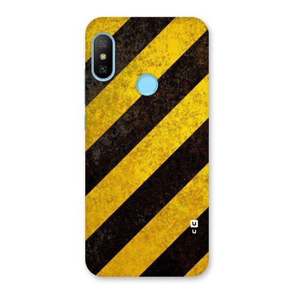 Shaded Yellow Stripes Back Case for Redmi 6 Pro