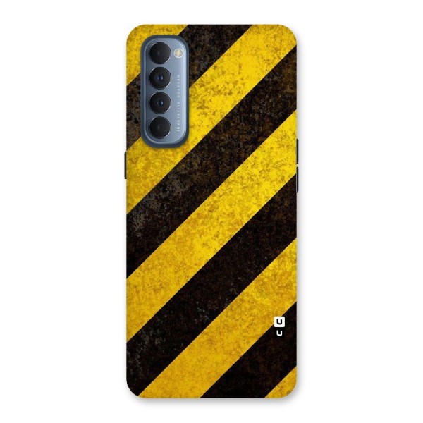 Shaded Yellow Stripes Back Case for Reno4 Pro