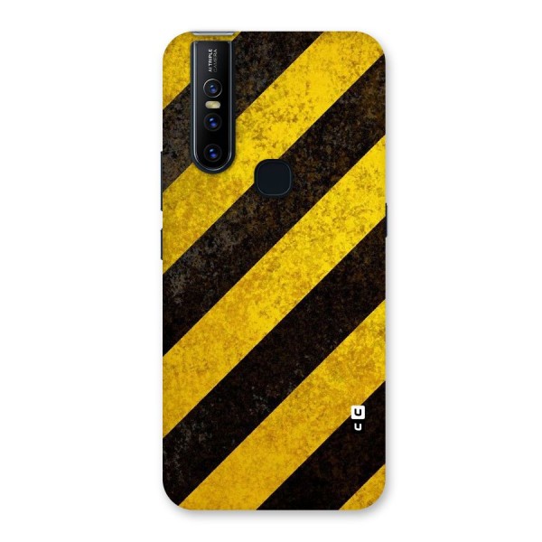 Shaded Yellow Stripes Back Case for Vivo V15