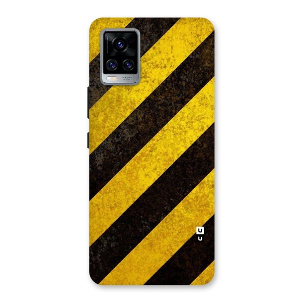 Shaded Yellow Stripes Back Case for Vivo V20 Pro