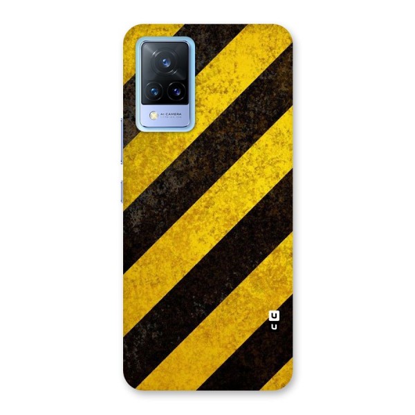 Shaded Yellow Stripes Back Case for Vivo V21 5G