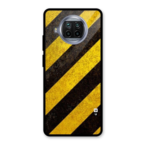 Shaded Yellow Stripes Glass Back Case for Mi 10i