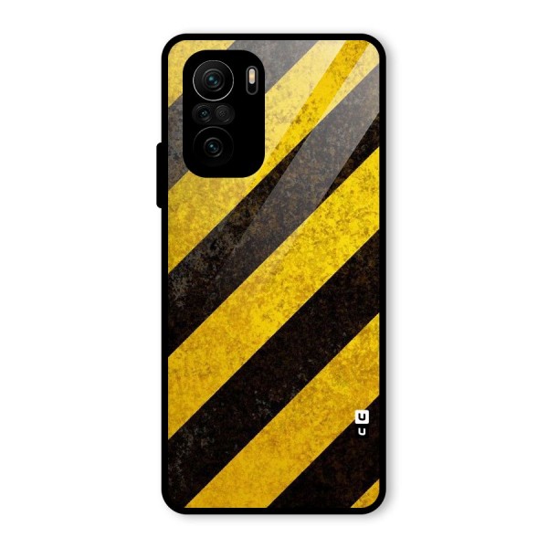 Shaded Yellow Stripes Glass Back Case for Mi 11x