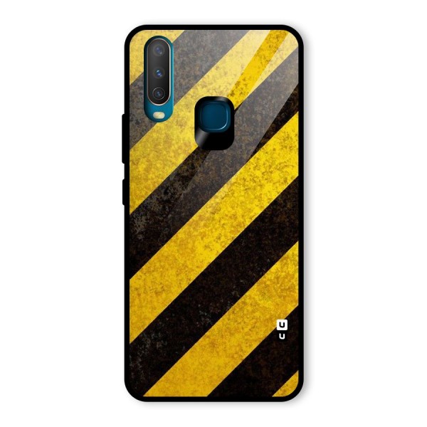 Shaded Yellow Stripes Glass Back Case for Vivo Y15