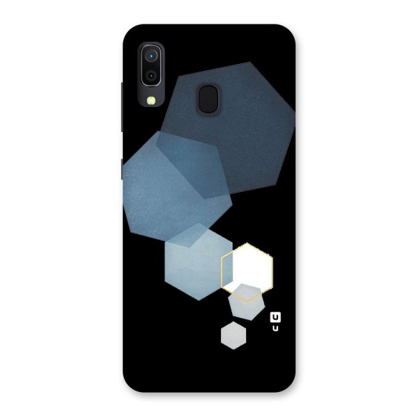 Shades Of Blue Shapes Back Case for Galaxy A20