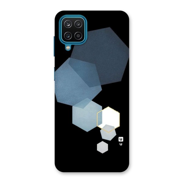 Shades Of Blue Shapes Back Case for Galaxy F12